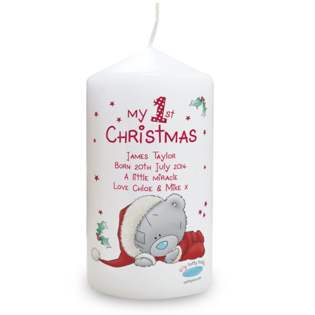 Personalised Me To You My 1st Christmas Pillar Candle £11.69